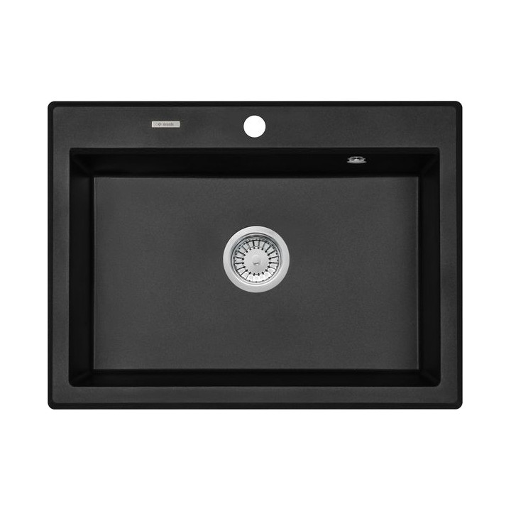 ZLEW. ERIDAN GRAFIT METALIK GRANIT 1K 700X520X197 + SPACE SAVER B7ZQE_G103