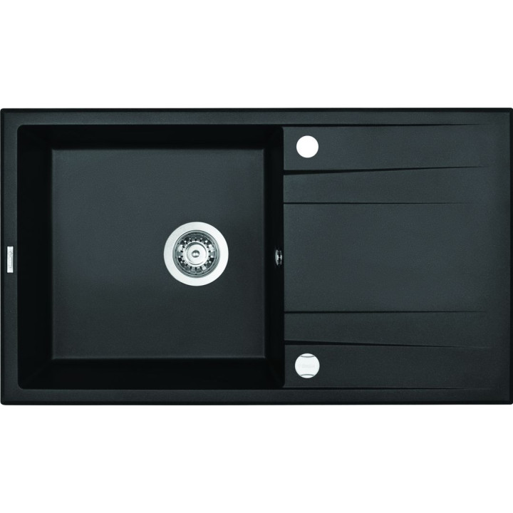 ZLEW. ERIDAN GRAFITOWY METALIK GRANIT 1K Z/O 860X500X190 + SPACE SAVER B7ZQE_G113