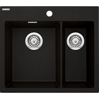 ZLEW. ERIDAN NERO GRANIT 600X520X214 3,5 "+SPACE SAVER LUX ZQE_N503