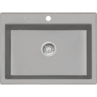 ZLEW. ERIDAN SZARY METALIK GRANIT 1K 700X520X197 + SPACE SAVER B7ZQE_S103