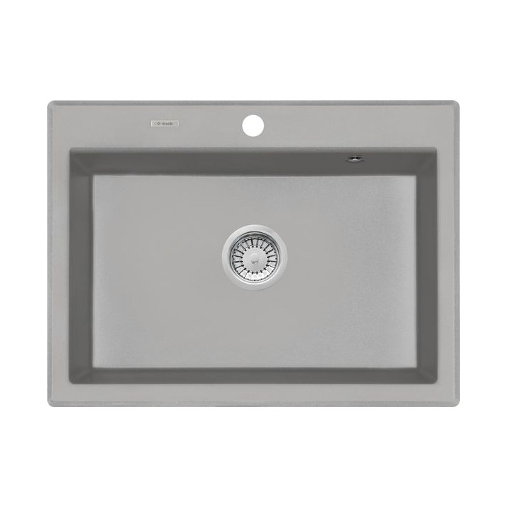 ZLEW. ERIDAN SZARY METALIK GRANIT 1K 700X520X197 + SPACE SAVER B7ZQE_S103