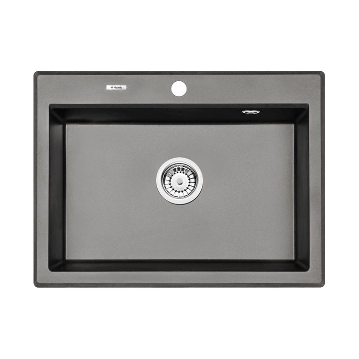 ZLEW.ERIDAN ANTRACYT METALIK GRANIT 1K 700X520X210 + SPACE SAVER - NOWOŚĆ B7ZQE_T103