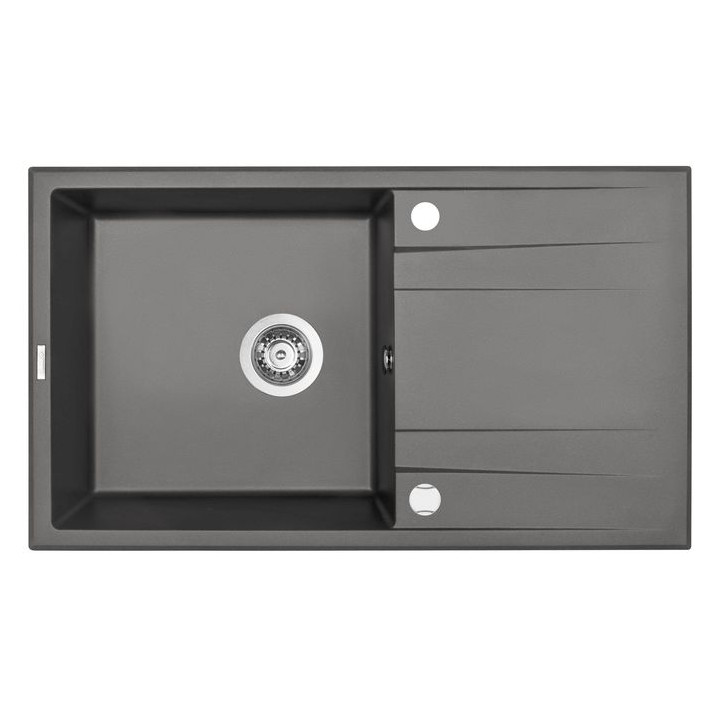 ZLEW.ERIDAN ANTRACYT METALIK GRANIT 1K Z/O 860X500X203 + SPACE SAVER - NOWOŚĆ B7ZQE_T113