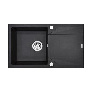 ZLEW. EVORA GRAFITOWY GRANIT 1K Z/O 780X440X180, 3,5" + OSPRZĘT SPACE SAVER B7ZQJ_2113