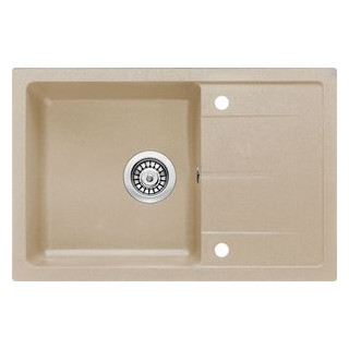 ZLEW.  LEDA PIASKOWY GRANIT 1K Z/O 670X440X152, 3,5" + OSPRZĘT  B7ZRD_7113