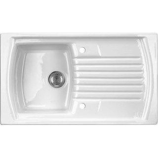 ZLEW. LUSITANO CERAMICZNY BIAŁY 1K Z/O 860X500X215, 3,5" + OSP B7ZCL_611N