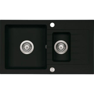 ZLEWOZMYWAK ZORBA NERO GRANIT 1K Z/O 760X440X160 3,5+OSPRZĘT ZQZ_N113