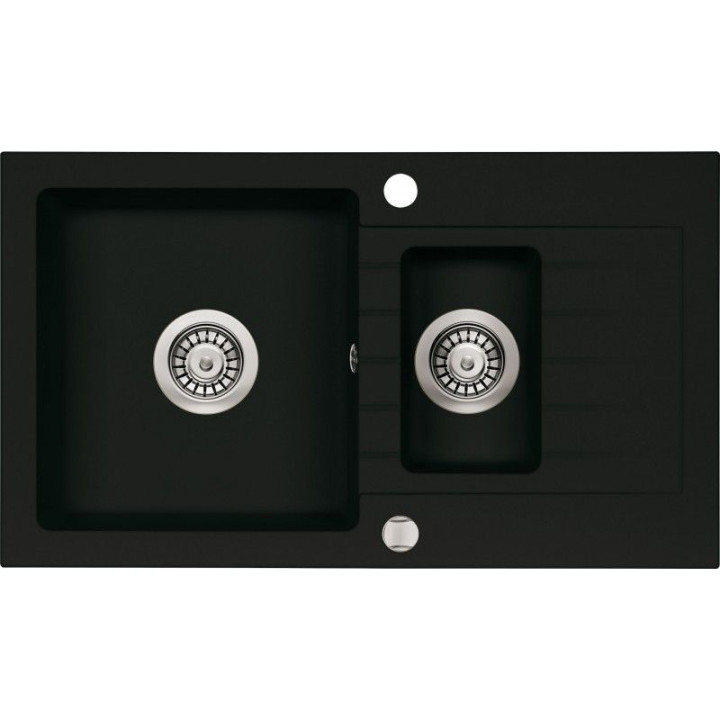 ZLEWOZMYWAK ZORBA NERO GRANIT 1K Z/O 760X440X160 3,5+OSPRZĘT ZQZ_N113