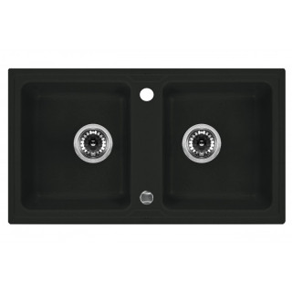 ZLEW. ZORBA GRAFITOWY GRANIT 2K B/O 780X435X180, 3,5" + OSP B7ZQZ_2203