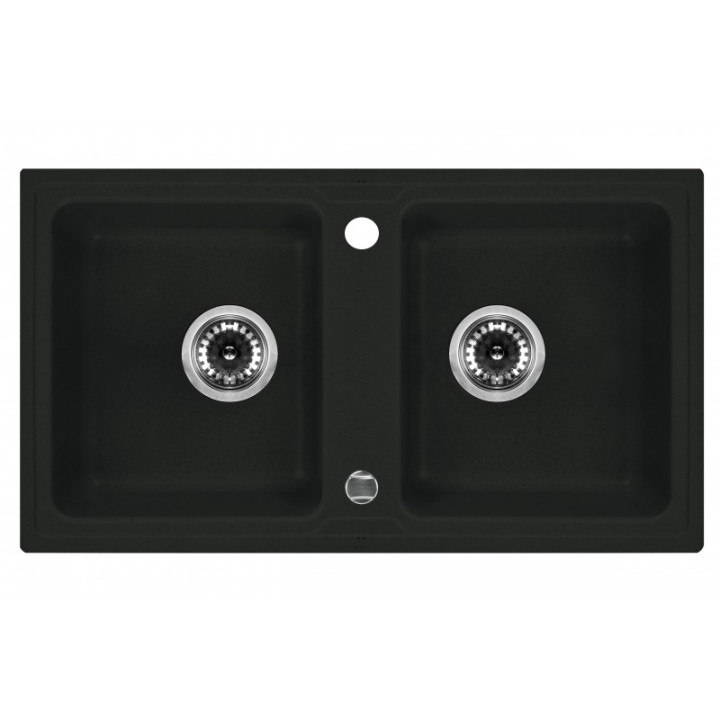 ZLEW. ZORBA GRAFITOWY GRANIT 2K B/O 780X435X180, 3,5" + OSP B7ZQZ_2203