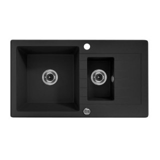 ZLEW. ZORBA GRAFITOWY GRANIT 1,5K Z/O 760X440X150, 3,5" + OSP B7ZQZ_2513