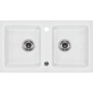 ZLEW. ZORBA ALABASTER GRANIT 2K B/O 780X435X180, 3,5" + OSP B7ZQZ_A203