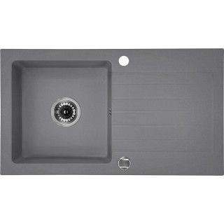 ZLEW. ZORBA SZARY METALIK GRANIT 1K Z/O 760X440X150, 3,5" + OSP B7ZQZ_S113