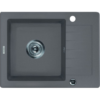 ZLEW. ZORBA SZARY METALIK GRANIT 1K Z/KO 580X440X160, 3,5" + OSP B7ZQZ_S11A