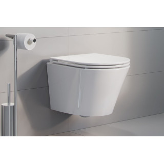 MISKA WISZĄCA WC JOKER FLASHRIM 47X36 Z DESKĄ W/O SLIM CENL.4504.470.WH