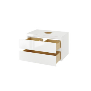 FINLI SZAFKA Z BLATEM 80 BIAŁY POŁYSK 2 SZUFLADY MLEX.1102.800.WHWH