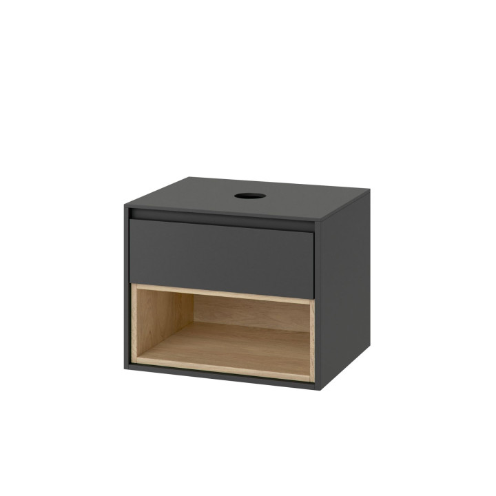 TUTO SZAFKA Z BLATEM 60 SZARY/DĄB MLEX.0102.600.GRBL