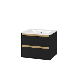 TUTO SZAFKA P/U 60 CZARNY/DĄB 2 SZUFLADY MLEX.0103.600.BKBL