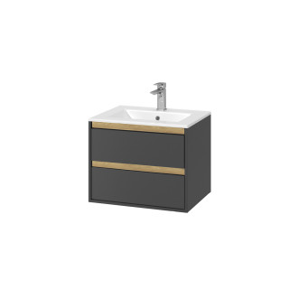 TUTO SZAFKA P/U 60 SZARY/DĄB 2SZUFLADY MLEX.0103.600.GRBL