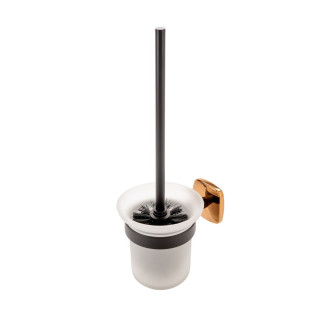 MERIDA SZCZOTKA WC WISZĄCA RÓŻOWE ZŁOTO - CZARNY FD6-MRD06-25