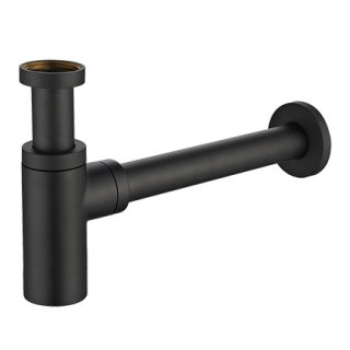 SYFON UMYWALKOWY OZDOBNY, CZARNY MAT A186BL