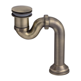 SYFON WANNOWY OZDOBNY, BRĄZ ANTYCZNY       SYOM-W10BR