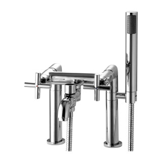 MODERN BATERIA WANNOWA 2-OTWOROWA Z ZESTAWEM PRYSZNICOWYM, CHROM    C304-HCR