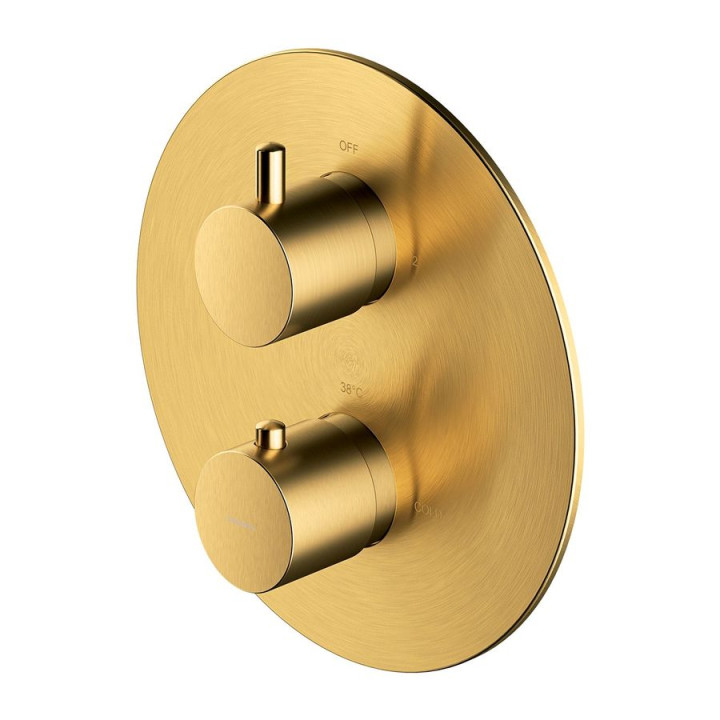 TERMOSTATYCZNA BATERIA Y1236ROGLB PRYSZNICOWO-WANNOWA PODTYNKOWA ELEMENT NATYNKOWY ZŁOTY SZCZOTKOWANY