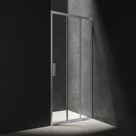 MANHATTAN drzwi prysznicowe przesuwne, trójdzielne, 90cm, chrom/transparentny     NDT90XCRTR