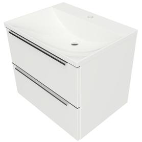 OMNIDREAM szafka z umywalką Marble+ NAXOS, 60x46cm, biały połysk    DREAMSET6132BP