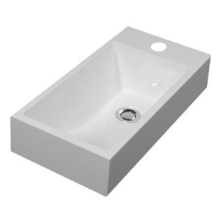 CORFU UMYWALKA NABLATOWA/WISZĄCA MARBLE+, 50X25CM, BIAŁY POŁYSK      CORFUBP