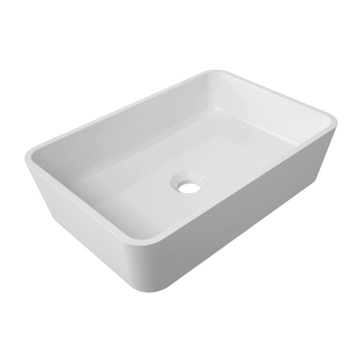 PARMA UMYWALKA NABLATOWA MARBLE+, 50X35CM, BIAŁY POŁYSK      PARMAUNBP