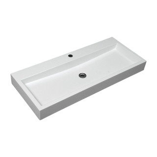 THASOS UMYWALKA NABLATOWA/WISZĄCA MARBLE+, 100X42CM, BIAŁY POŁYSK      THASOS1000BP