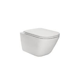 GAP zestaw WC ceramiczny podwieszany 34.7 x 54 x 37 biały w komplecie: miska Rimless + deska wolnoopadająca slim (A801482211), A