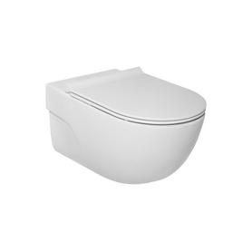 MERIDIAN miska WC ceramiczna podwieszana Rimless z odpływem poziomym 36 x 56 x 40 cm biała z powłoką MaxiClean