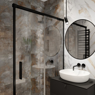 Płytki z kolekcji Lavish White - wizualizacja łazienki w JETA