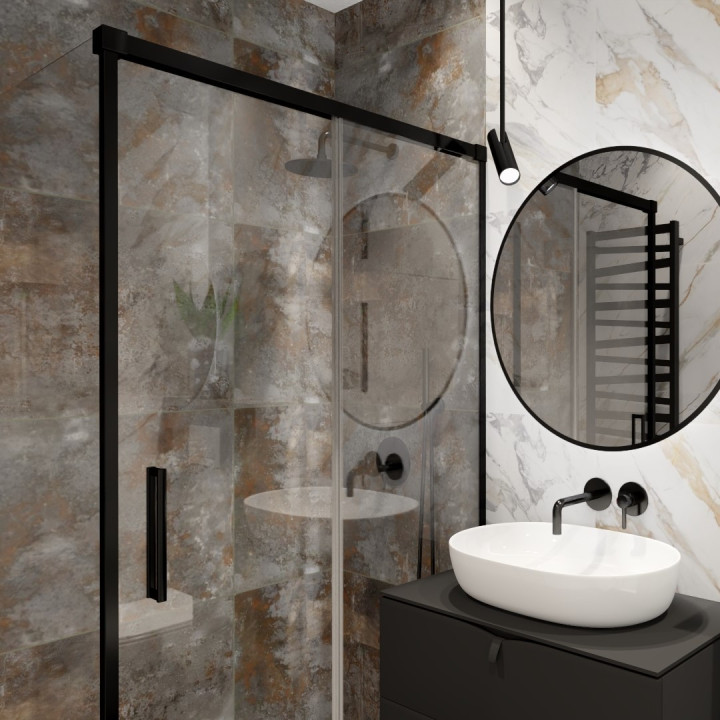 Płytki z kolekcji Lavish White - wizualizacja łazienki w JETA