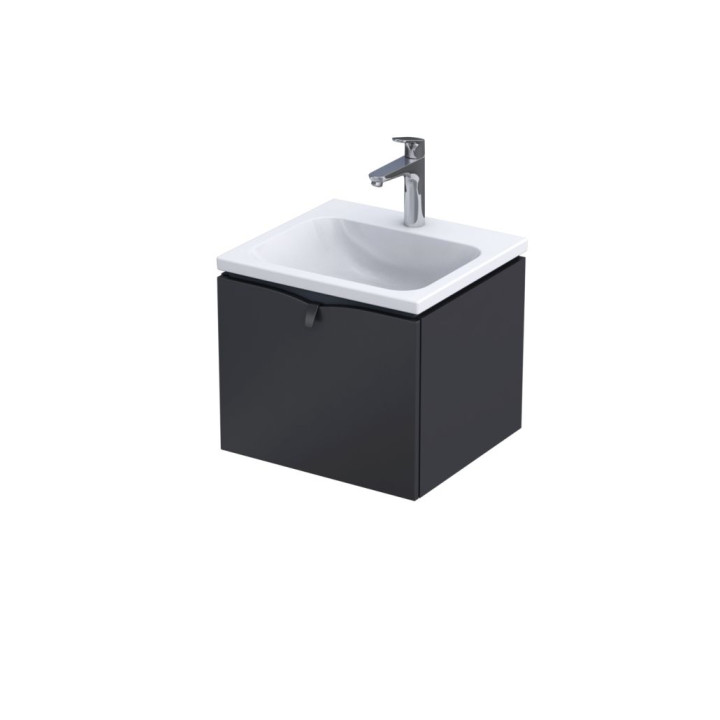 SIENA - SZAFKA PODUMYWALKOWA 50 CM JEDNA SZUFLADA, KOLOR: CZARNY MAT,   OR45-SD1S-50-8