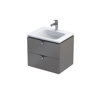 SIENA-SZAFKA PODUMYWALKOWA 60 CM, DWIE SZUFLADY KOLOR: CIEPŁY SZARY MAT   OR45-SD2S-60-12