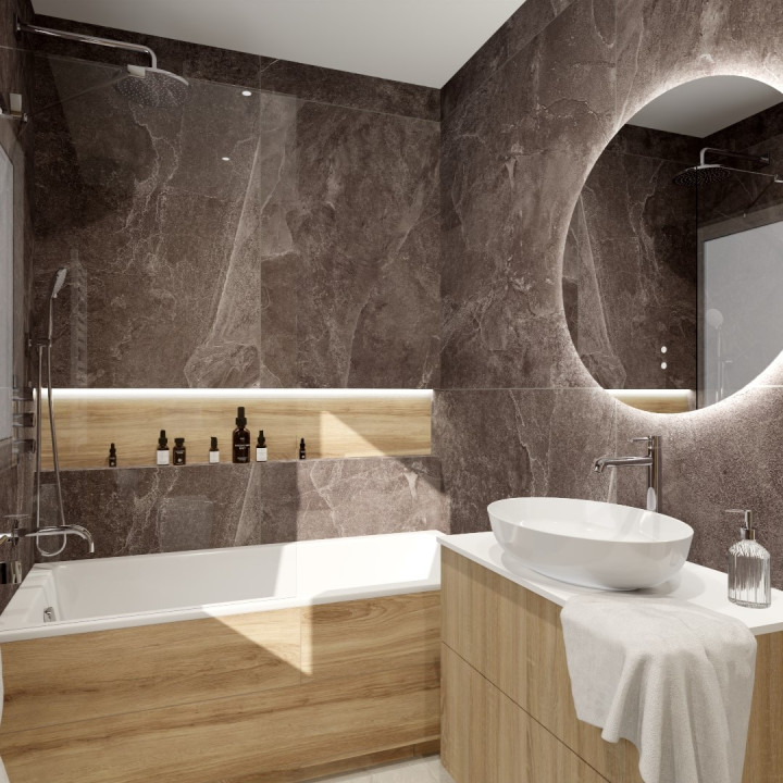 Projekt małej łazienki Grand Cave by Kryst