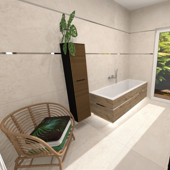 Minimalistyczna łazienka Torano Beige by Praczyk