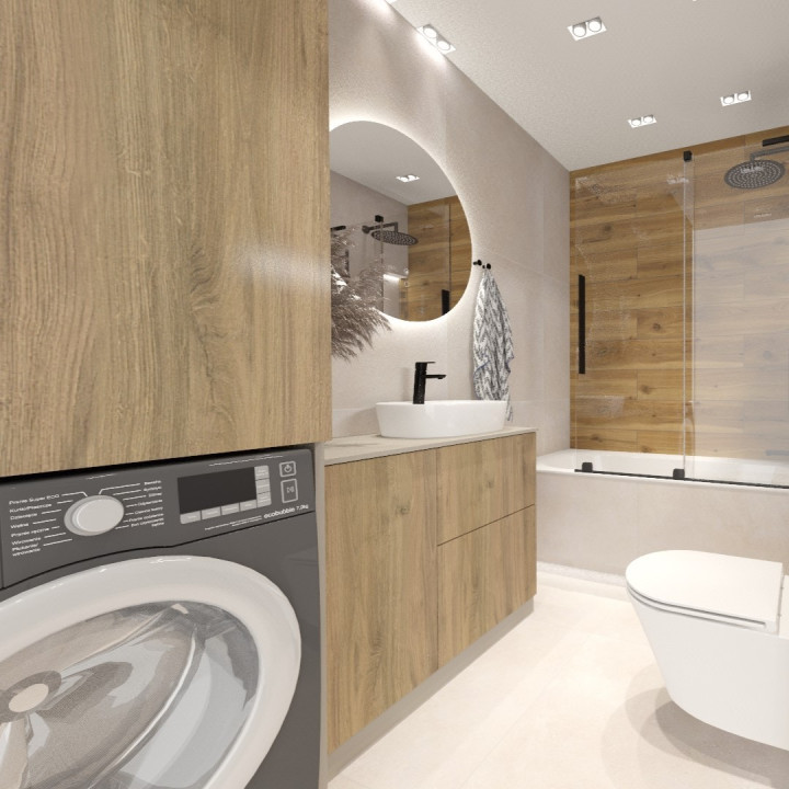 Łazienka japandi Modern Concrete Ivory by Bauer