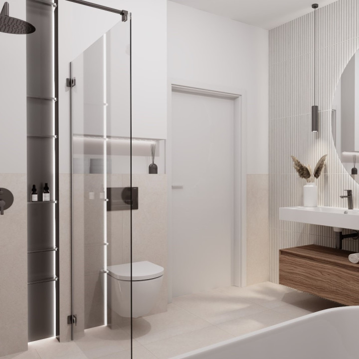 Minimalistyczna łazienka Underground & Artwood by Nowak