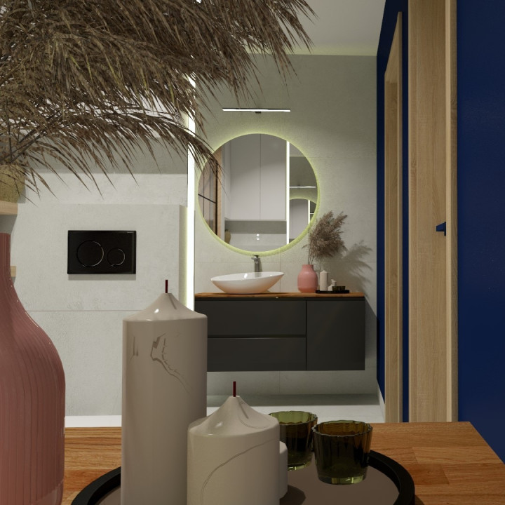 Łazienka w bloku Torano&Mimesis by Bauer