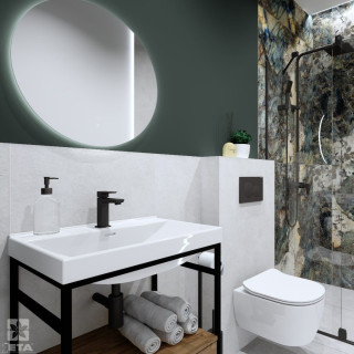 Projekt łazienki w stylu industrialnym by Kuracińska