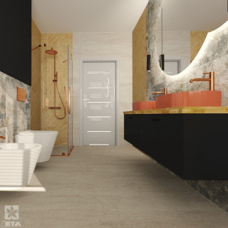 Projekt łazienki w stylu nowoczesnym Endless by Szmytkowska