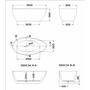 WANNA WOLNOSTOJĄCA AKRYLOWA DROP 1600X820X580 BIAŁA POŁYSK DM630-1600T