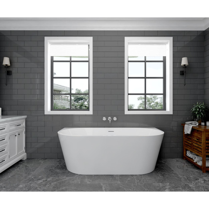 Wanna przyścienna EMMA 1500 x 750 x 580 mm – Nowoczesny Komfort i Styl