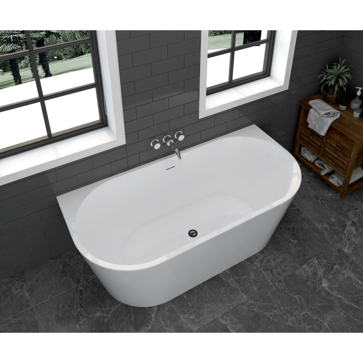 Wanna przyścienna EMMA 1500 x 750 x 580 mm – Nowoczesny Komfort i Styl