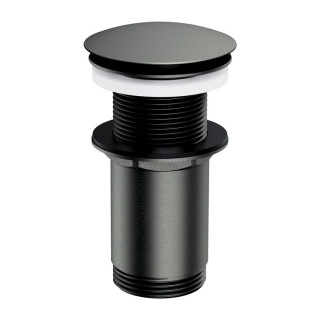 KOREK UMYWALKOWY KLIK-KLAK GRAFIT SZCZOTKOWANY  CERAMICZNY A716GR